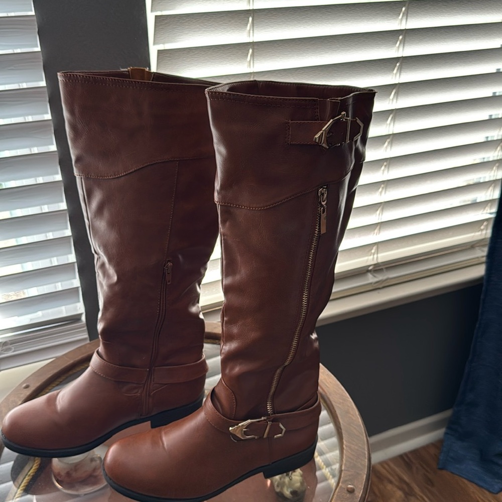 Journee Collection Brown Tall Riding Boots